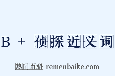 B+侦探近义词是什么意思的图片